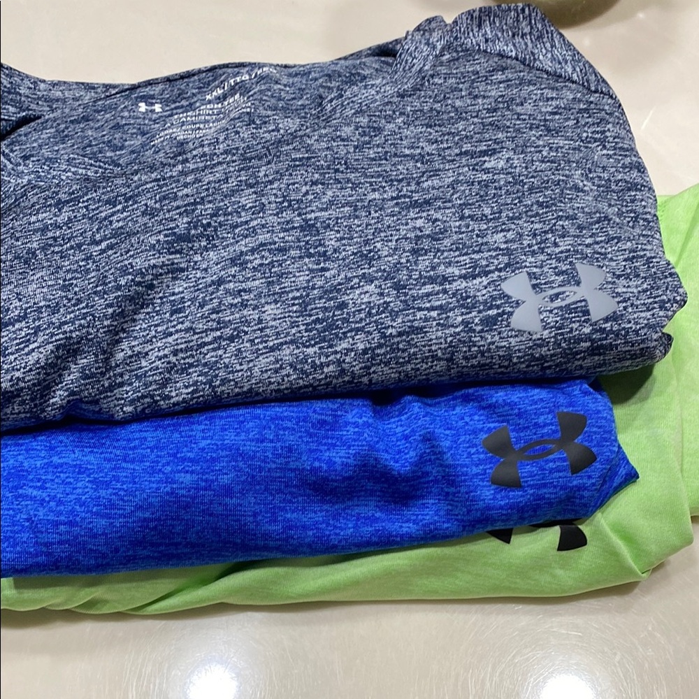 Under Armour Athletic Shirts - Gray, Blue, Green